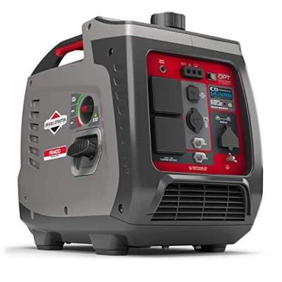 Image of Briggs &amp; Stratton 030801 Petrol Portable Inverter Generator PowerSmart Series P2400, 2400 Watt/1800 Watt Clean Power, Ultra Quiet and Lightweight , Grey