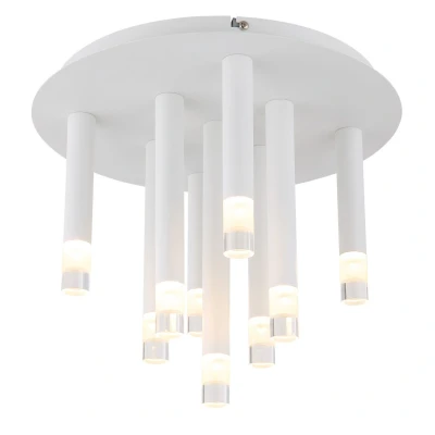 Image of Ryan Multi Arm Semi Flush Ceiling Lamp White Matt 9x G9