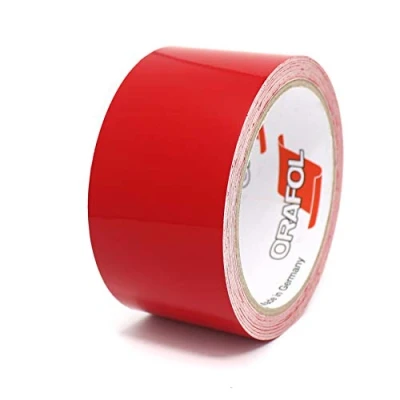 Image of 10 Metre Finest Folia Decorative Strips for Car, Motorcycle, Boat, Model Making, Choice of Colours, Strips, Side Adhesive (Red Gloss, 50 mm Width)