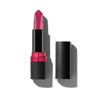 Image of Avon Ultra Matte Lipstick Power Pink with Vitamin E, Avocado Oil and Sesame for Comfortable Coverage that Won&#039;t Cake, Crack or Dry, Cruelty Free
