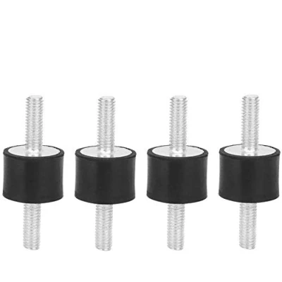 Image of Aigend M6 Rubber Bobbin Mounts, 4Pcs Mounts Anti Vibration Metal Bonded Part for Gasoline Engines Water Pumps (VV20*15 M6*18)