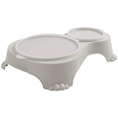 Image of Rotho, Sally, Feeding bowl with lid, Plastic (PP) BPA sand, 1l + 0,28l (32,0 x 23,7 7,0 cm)