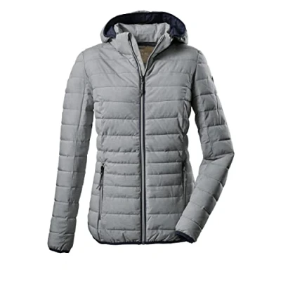 Image of G.I.G.A. DX Women&#039;s Uyaka Stripe Casual Functional Jacket in Down Look with Zip Off Hood