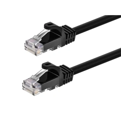 Image of Monoprice 30 Feet FLEXboot Series 24AWG Cat6 550MHz UTP Ethernet Bare Copper Network Cable, Black (109787)