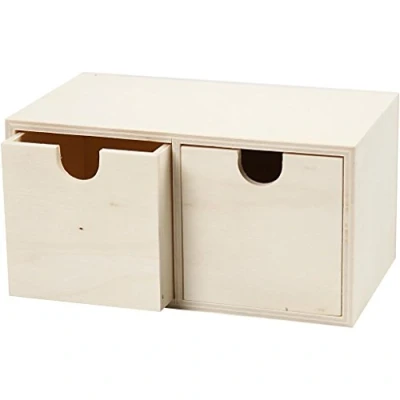 Image of 55765 Create Craft 2 Drawer Box plywood 1pc