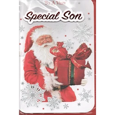 Image of prelude Son Christmas Card To A Very Special Santa Claus &amp; Presents Quality Large