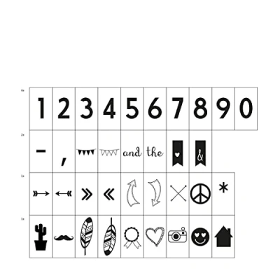 Image of Vaessen Creative 74 Piece Funky Light Box Symbols