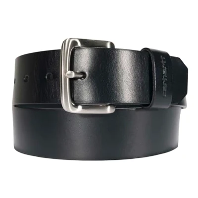 Image of Carhartt Men&#039;s Jean Belt, Bridle Leather Classic Buckle (Black), 48