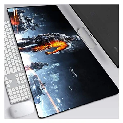 Image of Mouse Mat Battlefield 5 Speed Gaming Pad XXL Mousepad 900 x 400mm Large Size 3mm Thick Base Perfect precision and speed, V