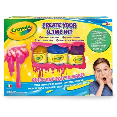 Image of Crayola Create Your Own Slime Kit, to Colorful Slime, Creative Activity and Gift for Children, Recommended Age: from 5 years old, 25 2160