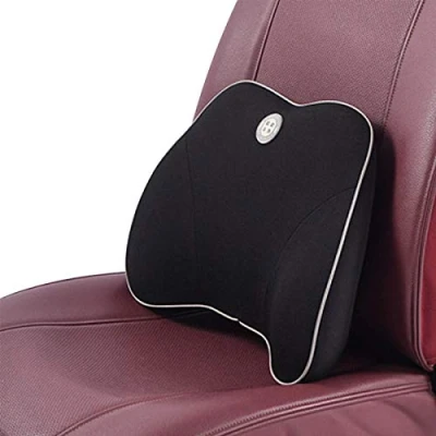Image of Ergocar Orthopedic Memory Foam Neck Pillow Relieve &amp; Back Pain,Lower Support Cushion, Lumbar pillow, Cushion For Home, Office, Car (lumbar Black)