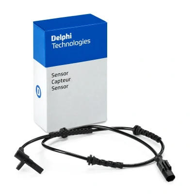 Image of 52070362, 55700425 ABS sensor DELPHI SS20241 Active 835mm VAUXHALL: Corsa Mk3, Mk4, Adam, FIAT: Grande Punto Hatchback