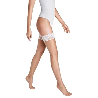 Image of Wolford Nude 8 Lace Stay Up Large Fairly Light/White