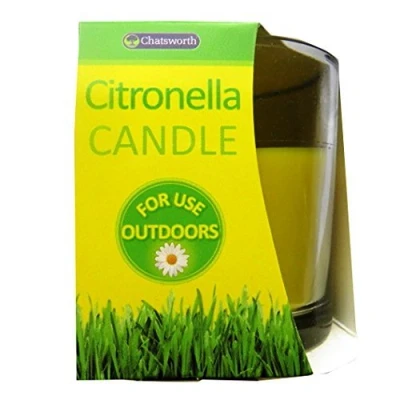 Image of Outdoor Citronella Scented Candle Yellow By PestShield