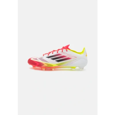 Image of adidas Performance F50 Elite FIRM Ground Moulded stud football boots, Men&#039;s, Size: 6, Footwear white/core black/solar yellow Textile/synthetics
