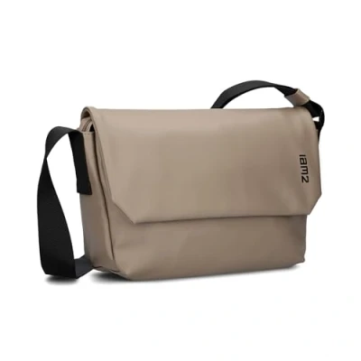 Image of zwei shoulder Bag CA60 Messenger 3 Litre waterproof Hydroflex Material key strap adjustable sporty design Crossbody for Women Men &amp; Teenager (taupe)