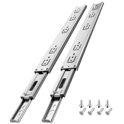 Image of AOLISHENG Stainless Steel Drawer Runners Slides 300mm 45kg Load Capacity Heavy Duty Draw Sliders Full Extension Ball Bearing Kitchen Cabinet Replacement Side Mount 1 Pair