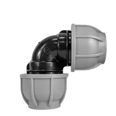 Image of MDPE Compression Connector Fittings 20mm LDPE Water Pipe Elbow Valve Straight (Elbow 20mm)