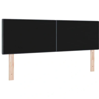 Image of vidaXL Headboard Button Tufted Dark Grey 160 cm Velvet