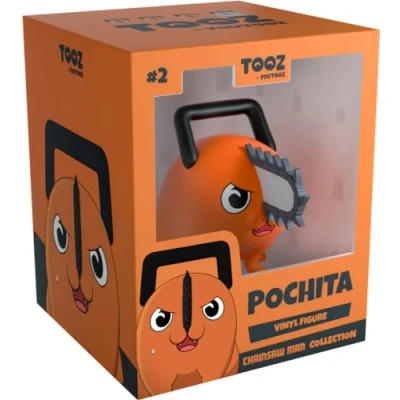 Image of Youtooz Angry Pochita Vinyl Figure 2.6&quot;, Official Licensed Collectible from The Popular Manga and Anime by Chainsaw Man Collection, Orange