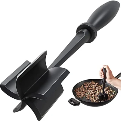 Image of Hamburger Mincer, Masher and Grinder Premium Heat Resistant Meat for Ground Beef, Turkey More, Nylon Beef Mincer Fork
