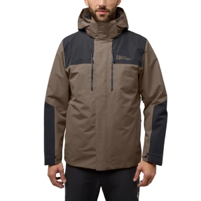 Image of Jack Wolfskin Men&#039;s Jasper 3in1 JKT M Jacket, Cold Coffee,