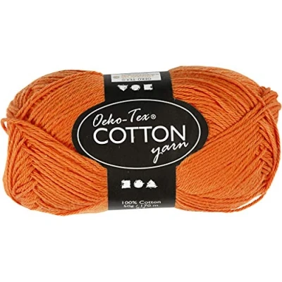 Image of Creativ Cotton Yarn, Orange, One Size