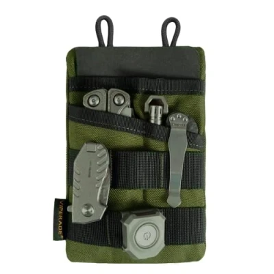 Image of VIPERADE VE3 EDC Tool Pocket Organizer,Small Organizer Pouch for Men,Small Multitool Nylon Sheath Pouce Small Flashlight Green