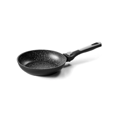 Image of Pradel Excellence Pierra PCUI002001 Frying Pan Made of Forged Aluminium Diameter 20cm Non Stick Coating in Stone Effect Removable Handle All Types Cookers, Induction &amp; Oven