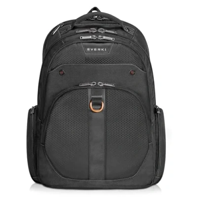 Image of EVERKI Atlas Business Travel Laptop Backpack 11 to 15.6 Inch, Large Computer for Men, Business, Engineers, Executive, Rugged Bag with Extra Security Work Black