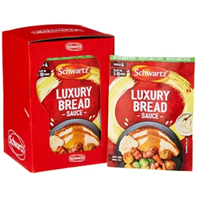 Image of Schwartz Luxury Bread Sauce Mix 40 G Pack of 10 No Artificial Colours or Flavourings Added Preservatives MSG Suitable for Vegetarians