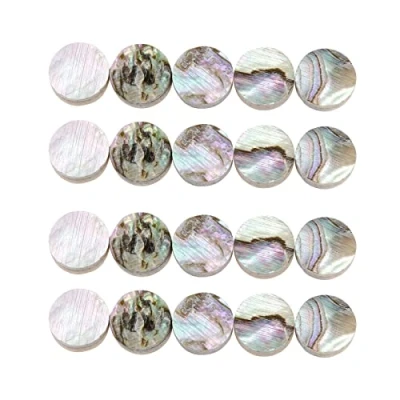 Image of Create idea 20PCS Fretboard Inlay Dots 6mm Natural Abalone Shell Markers Decoration for Guitar Ukulele Bass Mandolin Banjo Colourful