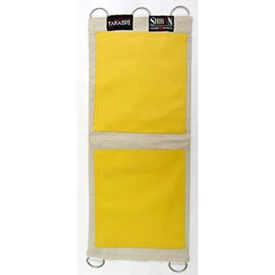 Image of 2 Sections Rexion (YELLOW) Rezā LEATHER Wing Chun Canvas Wall Striking Bag
