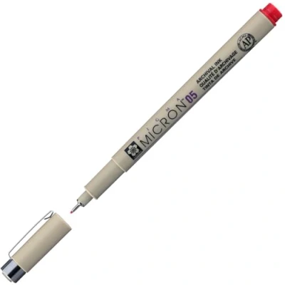 Image of Sakura XSDK05 19 Pigma Micron Pen 05 .45mm Red, Plastic