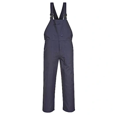 Image of Portwest C881 Men&#039;s Workwear Adjustable Cotton Bib and Brace Overalls Navy, XL