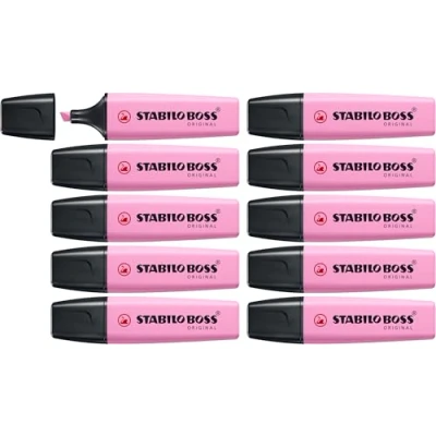 Image of Highlighter STABILO BOSS ORIGINAL Pastel Pack of 10 Frozen Fuchsia