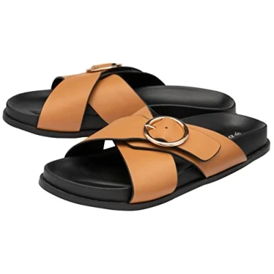 Image of DUNLOP 2023 LADIES TEGAN SANDALS Tan UK 4