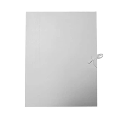 Image of Herlitz® File Briefcase A4 Tied Drawing Folder Organizer Protection Practical Label Universal for Work Office School Studies White