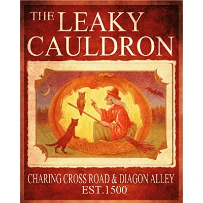 Image of Leaky Cauldron Diagon Alley SIGN 8x10inch VINTAGE STYLE NOSTALGIC METAL ADVERTISING WALL RETRO ART