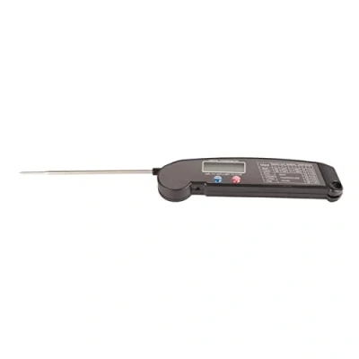 Image of LCD Digital Food Meat Thermometer with Foldable Probe Kitchen Cooking BBQ Grill Temp Tester Clock Timer