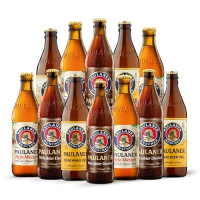 Image of Beer HUNTER Paulaner Mixed Case of German Dunkel, Hells &amp; Wheat Pack 500ml Bottles (12 Pack)