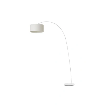 Image of Papua 1 Light Floor Lamp White with Shade, E27