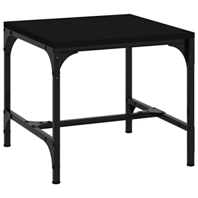 Image of vidaXL Coffee Table Black Engineered Wood End Centre Accent Tea Desk