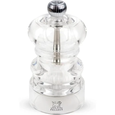 Image of Peugeot Nancy Manual Salt Mill Adjustable Grinder Acrylic, Clear, 9 cm