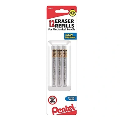 Image of Pentel® Eraser Refills for Mechanical Pencils White Pack of 12
