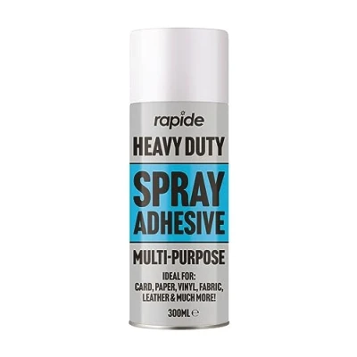 Image of AlezyB 12 x Heavy Duty Adhesive Spray 300ml Multi Purpose Aerosola and Easy Use for Card Paper Carpet Leather Vinyl Fabric Flooring