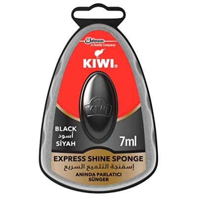 Image of Kiwi Shoe Express Shine Sponge Black 7ml Leather Shoes