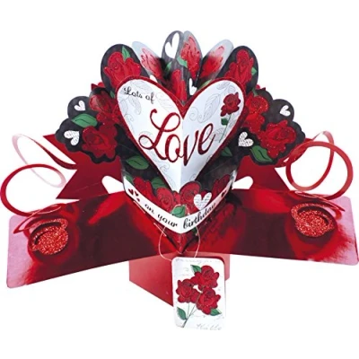 Image of Love On Your Birthday Pop Up Greeting Card Second Nature 3D Cards