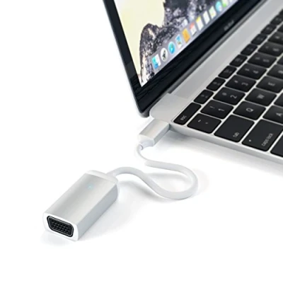 Image of Satechi Type C VGA USB Cable Adapter 1080p/60Hz For M2/ M1 MacBook Pro/Air, iPad M2 Mac Mini, iMac (Silver)