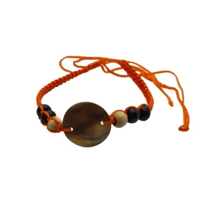 Image of VIE Beach Bracelet, Round Nacre, Orange